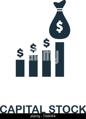 L'icône du stock de capital. L'élément créatif de design icônes bourse collection. Capital-actions parfait pixel pour l'icône web design, applications, logiciels, imprimer Illustration de Vecteur