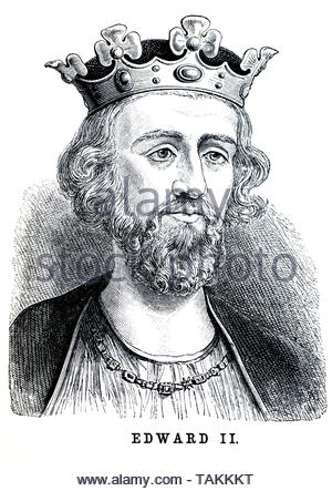 Édouard II, 1284 - 1327, fut roi de France de 1307 jusqu'à 1327 Banque D'Images