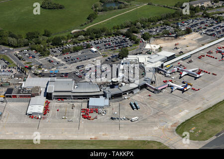 Vue aérienne de l'aéroport de Leeds Bradford Banque D'Images