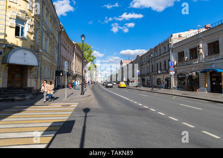 Moscou, Russie - 4 mai. 2019. Vue générale de la rue Maroseyka Banque D'Images