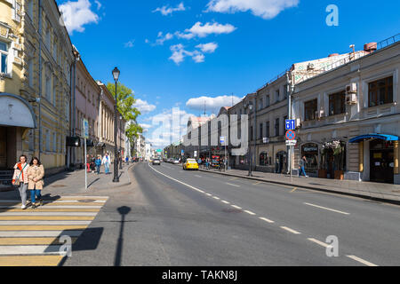 Moscou, Russie - 4 mai. 2019. Vue générale de la rue Maroseyka Banque D'Images