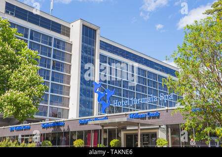 Ville Jurmala, République de Lettonie. Urban street view avec bâtiment de l'hôtel. 2019. 25. Peut Banque D'Images