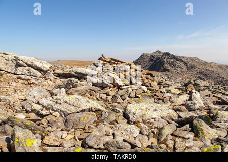 Le sommet d'Glder Fach, vu de près le sommet de Glyder fawr, Parc National de Snowdonia Banque D'Images