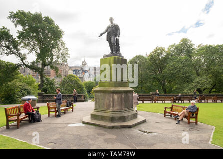 Statue de David Livingstone,East Princes Street Gardens , centre-ville d'Édimbourg, Écosse, Royaume-Uni Banque D'Images