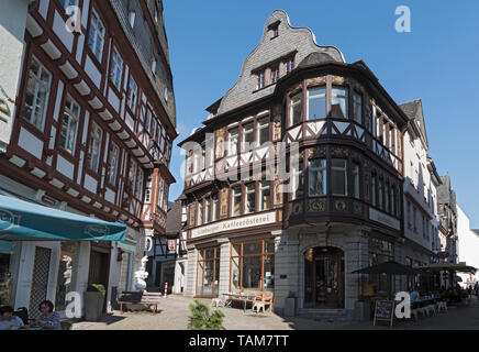 La jonction de façades de la vieille ville de limburg an der Lahn allemagne Banque D'Images