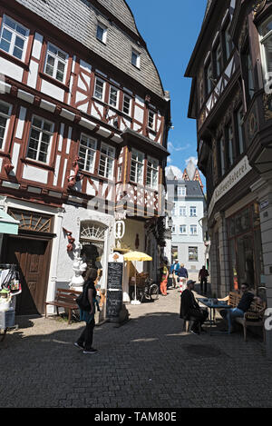 La jonction de façades de la vieille ville de limburg an der Lahn allemagne Banque D'Images