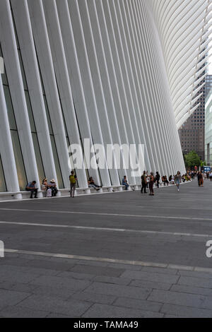 Centre mondial d'Oculus Trace design extérieur - New York, NY Banque D'Images