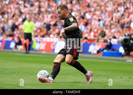 Londres, Royaume-Uni. 26 mai, 2019. Chris Maguire de Sunderland en action. Skybet une ligue de football final play off, Charlton Athletic v Sunderland au stade de Wembley à Londres, le dimanche 26 mai 2019. Cette image ne peut être utilisé qu'à des fins rédactionnelles. Usage éditorial uniquement, licence requise pour un usage commercial. Aucune utilisation de pari, de jeux ou d'un seul club/ligue/dvd publications . Crédit : Andrew Orchard la photographie de sport/Alamy Live News Banque D'Images