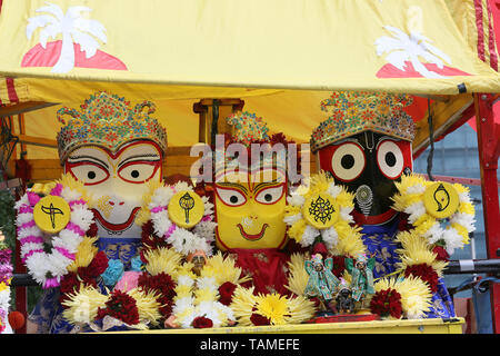 Manchester, UK, le 26 mai, 2019. Le festival indien char de Seigneur Jagenath a lieu dans la ville. Manchester. Crédit : Barbara Cook/Alamy Live News Banque D'Images