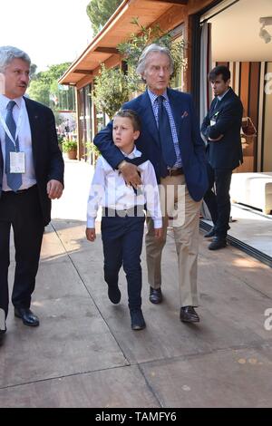 Rome, Italie. 26 mai, 2019. Rome, la Villa Borghese Piazza di Siena 2019 Compétition du cheval, dans l'image : Luca Cordero Di Montezemolo avec son fils Lupo : Crédit Photo Agency indépendante/Alamy Live News Banque D'Images