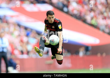 Londres, Angleterre 26 mai Lewis Morgan de Sunderland lors de la Ligue 1 Sky Bet finale play off entre Charlton Athletic et Sunderland au stade de Wembley, Londres, le dimanche 26 mai 2019. (Crédit : Leila Coker | MI News) Banque D'Images