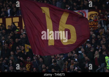 Rome, Italie. 27 mai, 2019. 27.05.2019. Stadio Olimpico, Rome, Italie. Serie A. en action pendant le match Italie Serie A ligue, l'AS Rome vs Parma, DANiELE DE ROSSI, dernier match au Stadio Olimpico à Rome. Agence Photo crédit : indépendante/Alamy Live News Banque D'Images