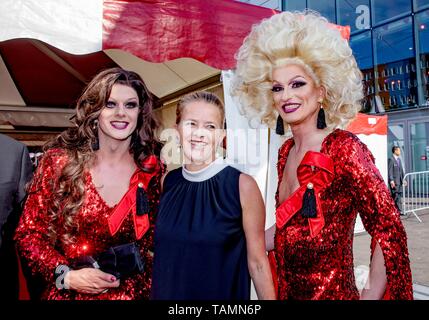 Amsterdam, Pays-Bas. 25 mai, 2019. La princesse Mabel d'Orange-Nassau à MOF Vivre à Amsterdam, le 25 mai 2019, pour assister à l'AmsterdamDiner, un grand dîner-bénéfice où les recettes vont à la lutte contre le SIDA : Crédit Albert Nieboer/Pays-Bas/Point de vue OUT |/dpa/Alamy Live News Banque D'Images