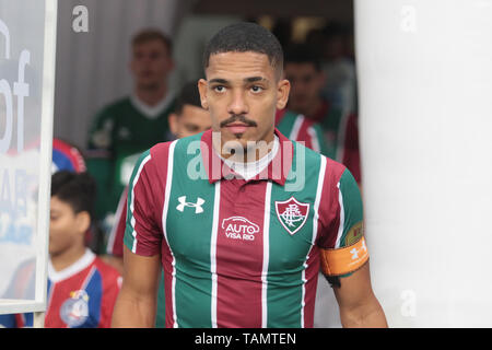 Salvador, Brésil. 26 mai, 2019. Gilberto, un joueur de Fluminense, pendant un match entre Bahia et Fluminense, un match validé par la 6ème manche de la série brésilienne un championnat ce dimanche (26), à l'Arena Fonte Nova à Salvador, Bahia. Credit : Tiago Caldas/FotoArena/Alamy Live News Banque D'Images