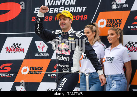 Winton, Victoria, Australie. 26 mai, 2019. La Vierge de l'Australie ; Jamie Whincup Championnat Supercars célèbre son podium après la Winton SuperSprint : Action Crédit Plus Sport/Alamy Live News Banque D'Images