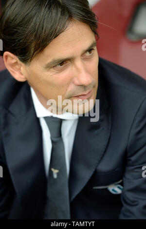 26 mai 2019, Stade Olympique Grande Torino, Turin, Italie, Serie A football, Torino contre Lazio ; Simone Inzaghi du Latium Banque D'Images