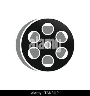 Le rouleau de film symbole d'illustration vectorielle, modèle de conception de logo graphique Illustration de Vecteur