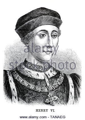 Henry VI, 1421 - 1471, était roi de l'Angleterre de 1422 à 1461 et de nouveau de 1470 à 1471 Banque D'Images