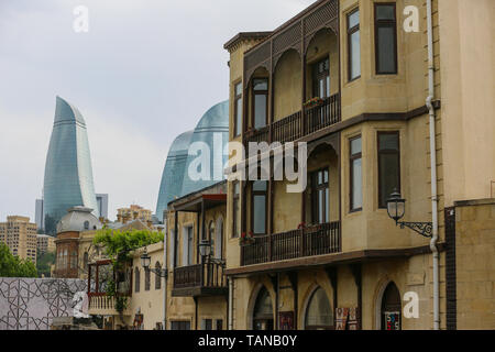 L'Azerbaïdjan. 26 mai, 2019. Low Angle View of Buildings Against Sky Crédit : Aziz Karimov/Pacific Press/Alamy Live News Banque D'Images