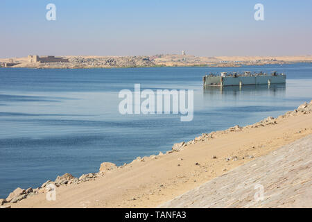 Le lac Nasser et le Temple de Beit-El-Wali près d'Aswan Banque D'Images