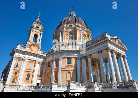 Basilique de Superga à Turin, dans un beau jour d'été en Italie, site du patrimoine mondial de l'Unesco Banque D'Images
