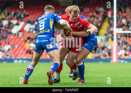 26 MAI 2019 , le stade d'Anfield, Liverpool, Angleterre ; Dacia Magic Week-end, Super League Round 16 Betfred, Leeds Rhinos vs London Broncos ; Eddie Battye de London Broncos Crédit : Richard Long/News Images Banque D'Images