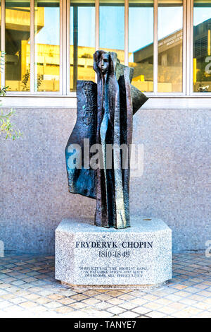 Frédéric Chopin sculpture abstraite par Bronislaw Kubica dans la Southbank, Londres, UK Banque D'Images