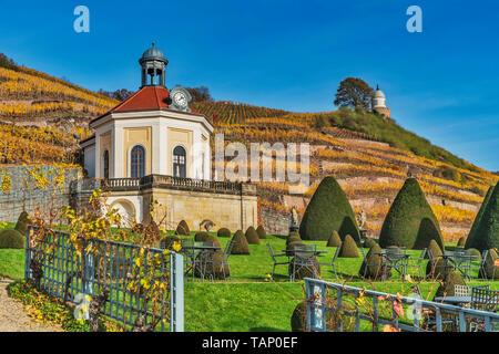 Le Belvedere est partie des jardins du château de Wackerbarth, Radebeul, Saxe, Allemagne, Europe Banque D'Images