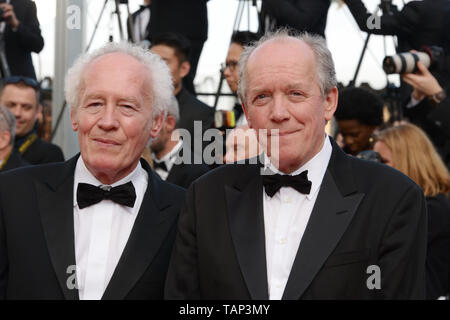 25 mai 2019 - Cannes, France - CANNES, FRANCE - 25 MAI : Luc Dardenne et Jean-Pierre Dardenne assister à la cérémonie de clôture de l'examen préalable type ''Promotions'' au cours de la 72e assemblée annuelle du Festival du Film de Cannes le 25 mai 2019 à Cannes, France. (Crédit Image : © Frederick InjimbertZUMA Wire) Banque D'Images