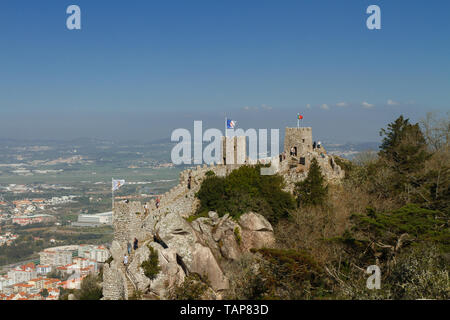 Castelo dos Mouros (Château des Maures), Sintra, Portugal Banque D'Images