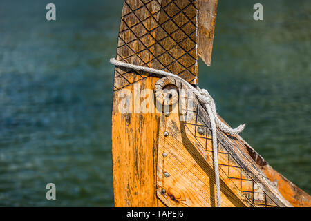 Viking réplique long boat, Gloppenfjord, Norvège Banque D'Images