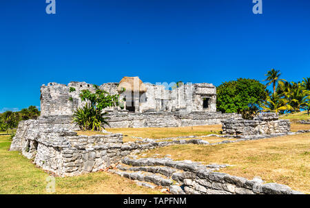 Ruines mayas à Tulum au Mexique Banque D'Images