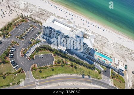 Une vue aérienne de Pensacola Beach, Floride USA Banque D'Images