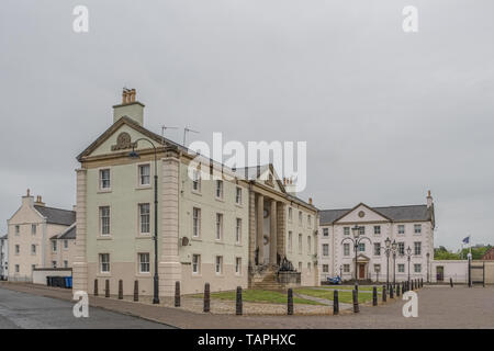 Irvine, Scotland, UK - 25 mai 2019 : façades de bâtiment de style géorgien de l'Irvine Harbourside de réaménagement à Gottries Road à L Banque D'Images