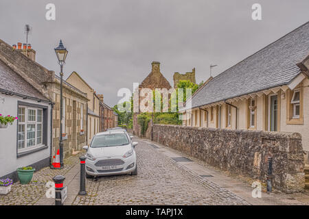 Irvine, Scotland, UK - 25 mai 2019 : ruines de château Seagate Irvine Ayrshire du nord de l'Écosse où le traité d'Irvine a été signée en 1297 Banque D'Images