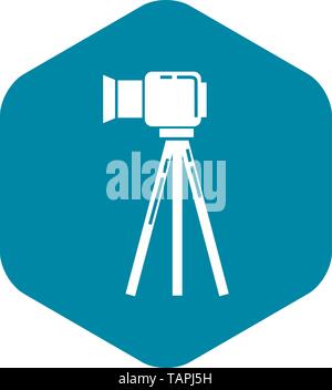 L'icône de caméra vidéo sur le stand, le style simple Illustration de Vecteur