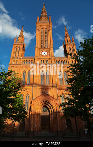 L'Église Marktkirche (marché) à Wiesbaden, la capitale de l'état de Hesse, en Allemagne. Banque D'Images