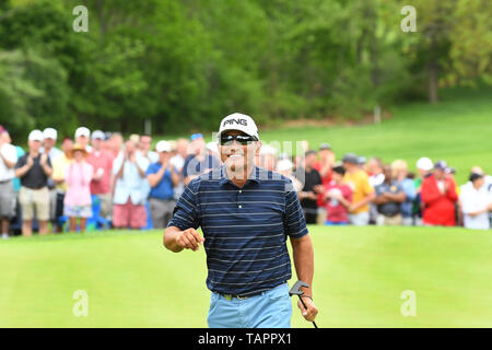 Rochester, NY, USA. 26 mai, 2019. Ken Tanigawa de Phoenix, AZ remporte le Championnat PGA Senior KitchenAid 2019 à Oak Hill East golf à Oak Hill Country Club, à Rochester, New York. Photo par Alan Schwartz/Cal Sport Media/Alamy Live News Banque D'Images