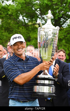 Rochester, NY, USA. 26 mai, 2019. Ken Tanigawa de Phoenix, AZ remporte le Championnat PGA Senior KitchenAid 2019 à Oak Hill East golf à Oak Hill Country Club, à Rochester, New York. Photo par Alan Schwartz/Cal Sport Media/Alamy Live News Banque D'Images