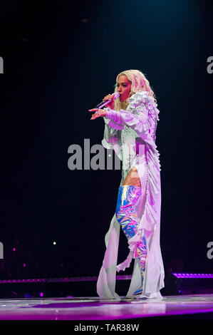 Liverpool, Royaume-Uni. 27 mai 2019. Singer, Rita Ora, effectue pendant sa tournée "Phoenix", à la M&S Bank Arena. Crédit : Paul Warburton/Alamy Live News Banque D'Images