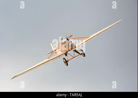 Jaromer, République tchèque. 25 mai, 2019. Avia BH-1 au cours de l'aéroport à Jaromer voltige en République tchèque. L'Avia BH-1 était un avion de sport à deux places construit en Tchécoslovaquie en 1920. Il a été le premier produit de la société Avia, et il avait été désigné BH-1 exp. La BH-1 était un monoplan à aile basse de construction en bois contreventés, avec sabot de train roulant. Power a été fournie par un moteur Daimler, qui s'est révélé insuffisant pour voler l'avion avec les deux sièges occupés. Credit : Slavek Ruta/ZUMA/Alamy Fil Live News Banque D'Images