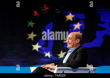 Le secrétaire de Parti démocratique Nicola Zingaretti Rome 27 mai 2019. Talk show Porta a Porta de parler au sujet des élections européennes. Foto Samantha Insidefoto Zucchi Banque D'Images