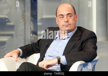 Le secrétaire de Parti démocratique Nicola Zingaretti Rome 27 mai 2019. Talk show Porta a Porta de parler au sujet des élections européennes. Foto Samantha Insidefoto Zucchi Banque D'Images