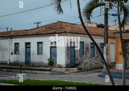 Maisons à Santa Cruz Cabralia, Bahia, Brésil Banque D'Images