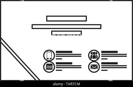 Carte d'entreprise publicité icon vector illustration Illustration de Vecteur