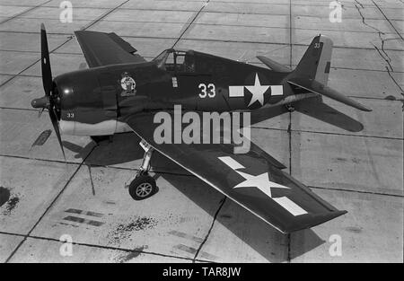 La DEUXIÈME GUERRE MONDIALE Grumman F6F Hellcat Navy/Marine avion de chasse Banque D'Images