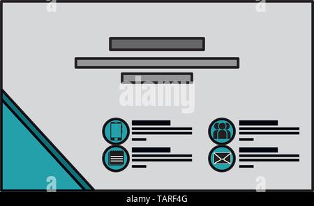 Carte d'entreprise publicité icon vector illustration Illustration de Vecteur