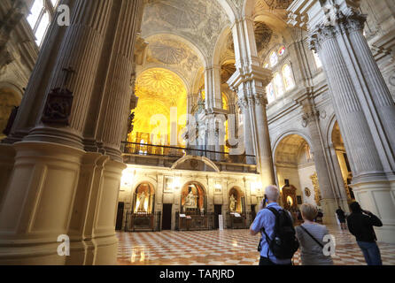 Intérieur de la cathédrale de la Sainte Incarnation de Malaga, dans le centre-ville, sur la Costa del Sol, en Andalousie, Espagne Banque D'Images