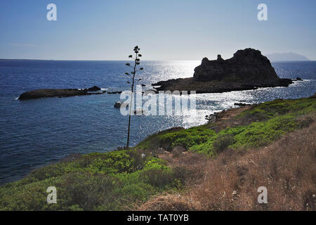 Levanzo : Borgo Italia 77 Il. Sicile Italie. Banque D'Images