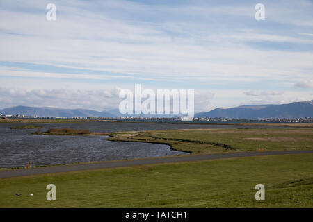 Álftanes, est un motif de basse altitude près de Reykjavik en Islande Banque D'Images